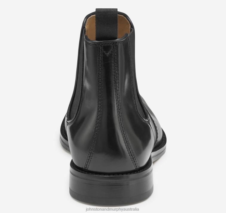 Shoes Black Italian Calfskin XB6RX318 Johnston & Murphy Men Meade Chelsea Boot - Image 3