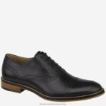 Shoes Black Italian Calfskin XB6RX77 Johnston & Murphy Men Conard Cap Toe