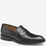 Shoes Black Italian Calfskin XB6RX83 Johnston & Murphy Men Meade Penny