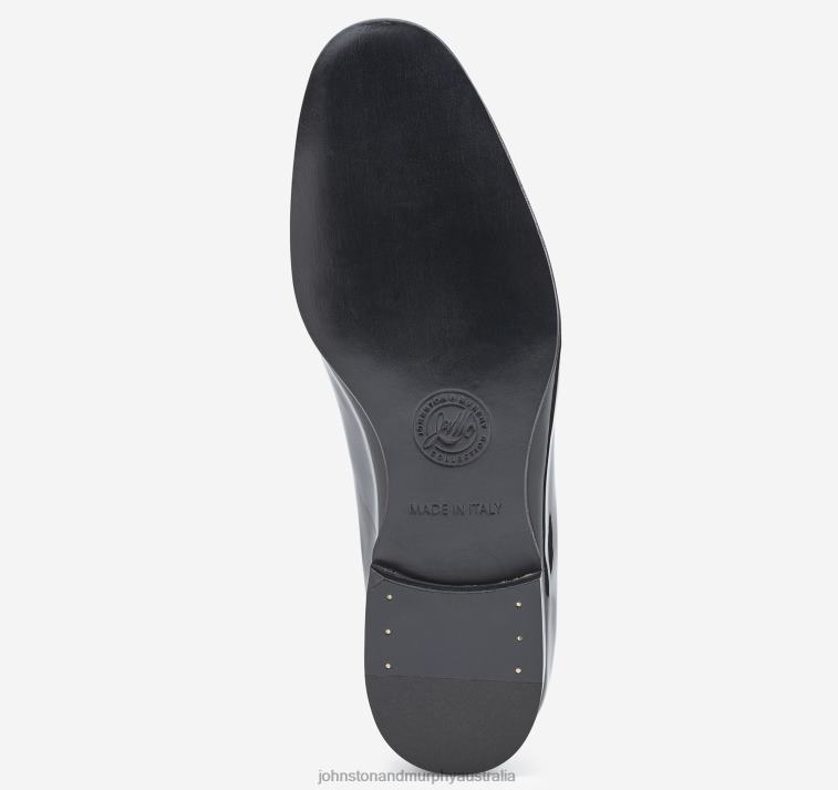 Shoes Black Italian Patent Calfskin XB6RX391 Johnston & Murphy Men Kinser Slip-On - Image 4
