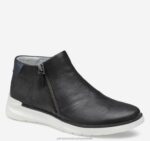 Shoes Black Italian Washed Sheepskin XB6RX1258 Johnston & Murphy Women Emery Zip Bootie