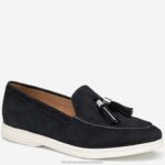 Shoes Black Kid Suede XB6RX1246 Johnston & Murphy Women Darlene Tassel Loafer