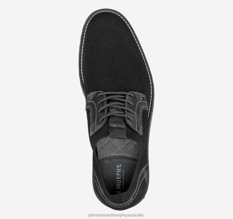 Shoes Black Knit/Camo-Embossed Leather XB6RX40 Johnston & Murphy Men Duncan Knit Plain Toe - Image 2