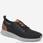 Shoes Black Knit XB6RX21 Johnston & Murphy Men Amherst Knit U-Throat