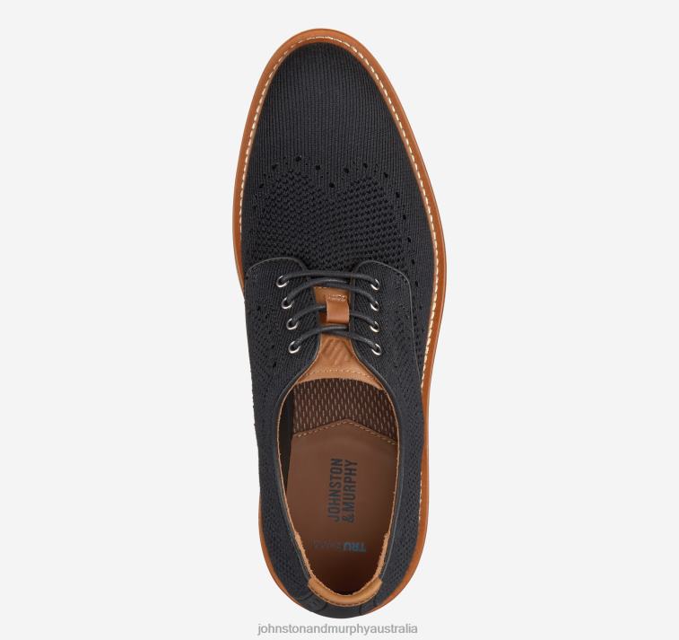 Shoes Black Knit XB6RX46 Johnston & Murphy Men Upton Knit Wingtip - Image 2