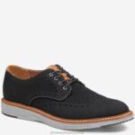 Shoes Black Knit XB6RX46 Johnston & Murphy Men Upton Knit Wingtip