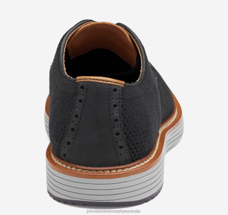 Shoes Black Knit XB6RX46 Johnston & Murphy Men Upton Knit Wingtip - Image 3