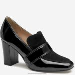 Shoes Black Patent Leather/Kid Suede XB6RX1255 Johnston & Murphy Women Charlotte Loafer