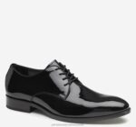 Shoes Black Patent XB6RX225 Johnston & Murphy Men Gavney Plain Toe