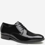 Shoes Black Patent XB6RX225 Johnston & Murphy Men Gavney Plain Toe