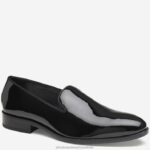 Shoes Black Patent XB6RX238 Johnston & Murphy Men Gavney Slip-On