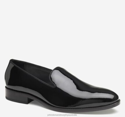 Shoes Black Patent XB6RX238 Johnston & Murphy Men Gavney Slip-On
