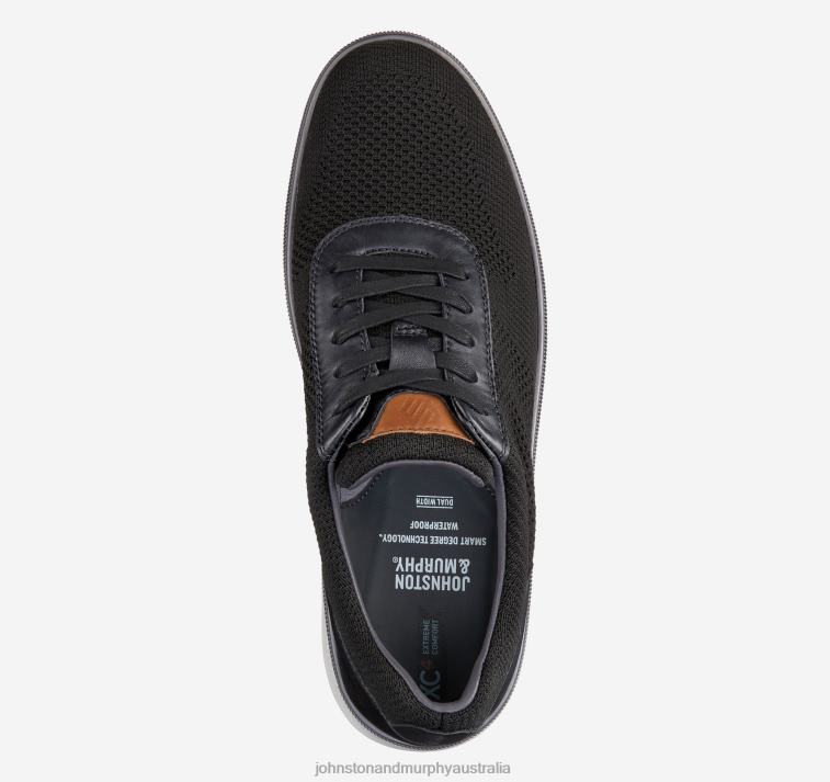 Shoes Black Recycled Knit XB6RX191 Johnston & Murphy Men XC4 Foust Knit U-Throat - Image 2