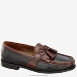 Shoes Black Smooth/Antique Mahogany Waxed XB6RX50 Johnston & Murphy Men Aragon II Kiltie Tassel