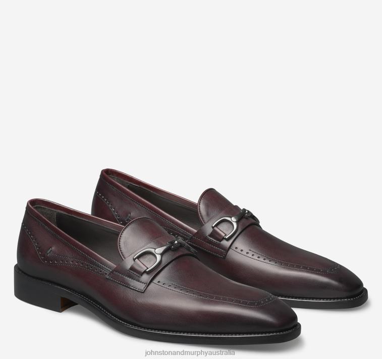 shoes_bordeaux_italian_calfskin_xb6rx275_johnston_murphy_men_parkes_bit.jpg Shoes Bordeaux Italian Calfskin XB6RX275 Johnston & Murphy Men Parkes Bit - Image 1