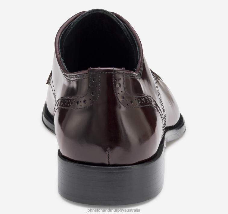 Shoes Bordeaux Italian Calfskin XB6RX323 Johnston & Murphy Men Flynn Cap Toe - Image 3
