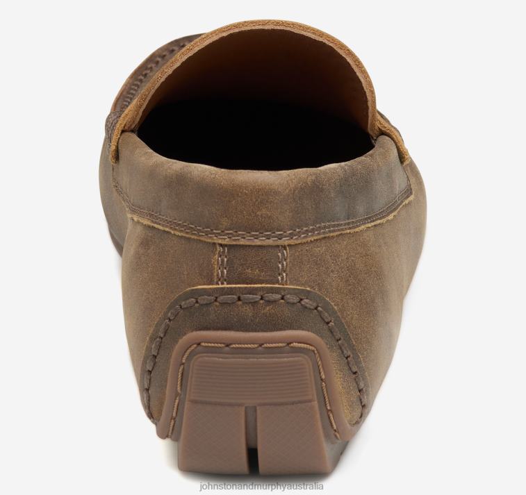 Shoes Brown American Full Grain XB6RX273 Johnston & Murphy Men Baldwin Driver Penny - Image 3