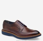 Shoes Brown Italian Calfskin XB6RX184 Johnston & Murphy Men Jameson Longwing - Image 5