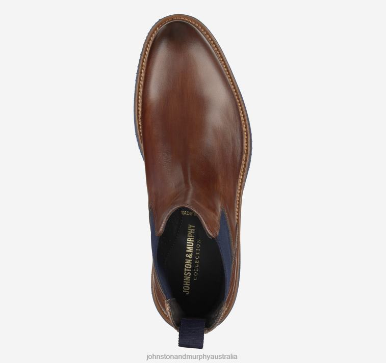 Shoes Brown Italian Calfskin XB6RX239 Johnston & Murphy Men Jameson Chelsea Boot - Image 2
