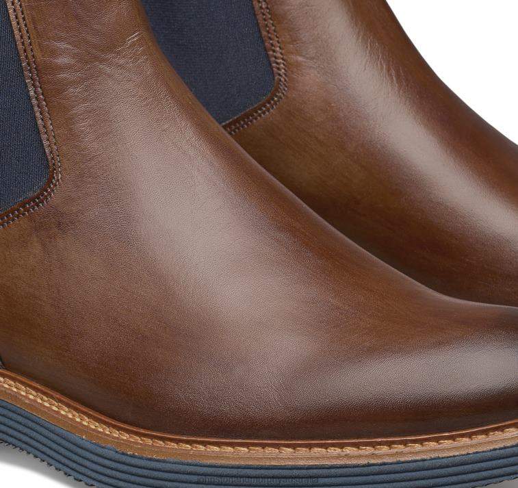 Shoes Brown Italian Calfskin XB6RX239 Johnston & Murphy Men Jameson Chelsea Boot - Image 5