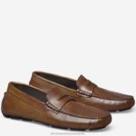 Shoes Brown Italian Calfskin XB6RX270 Johnston & Murphy Men Dayton Penny