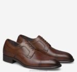 Shoes Brown Italian Calfskin XB6RX319 Johnston & Murphy Men Ellsworth Cap Toe