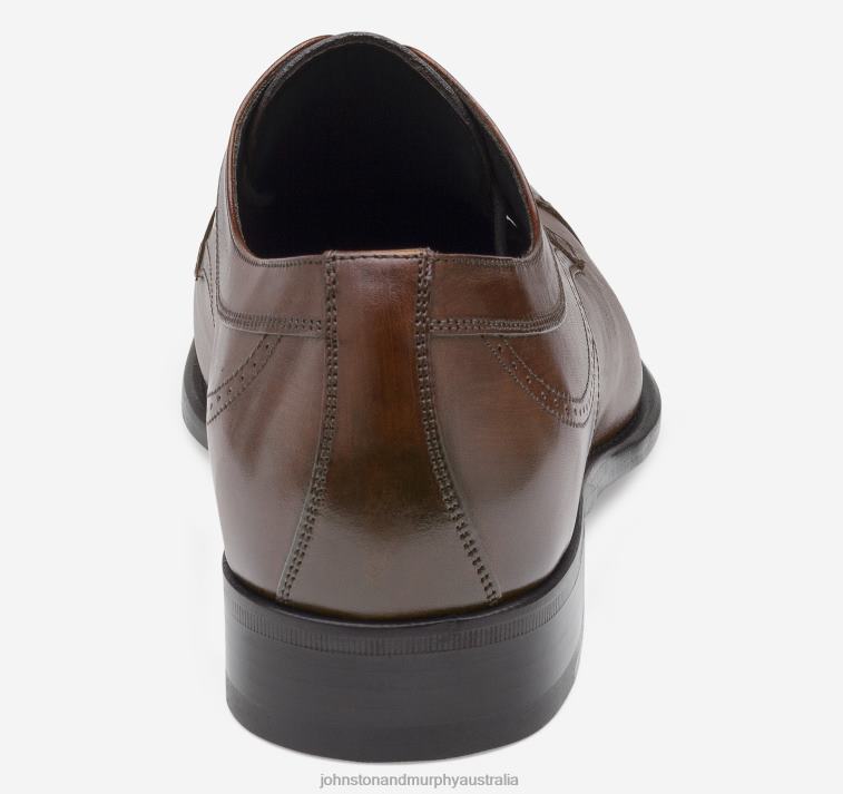 Shoes Brown Italian Calfskin XB6RX319 Johnston & Murphy Men Ellsworth Cap Toe - Image 3