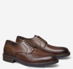 Shoes Brown Italian Calfskin XB6RX326 Johnston & Murphy Men Hartley Plain Toe