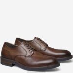 Shoes Brown Italian Calfskin XB6RX326 Johnston & Murphy Men Hartley Plain Toe