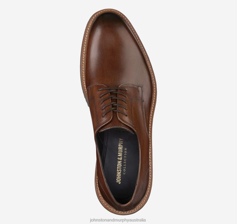 Shoes Brown Italian Calfskin XB6RX328 Johnston & Murphy Men Jameson Plain Toe - Image 2