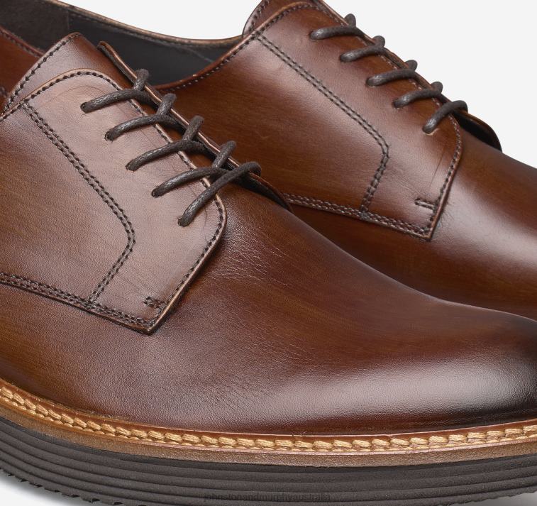 Shoes Brown Italian Calfskin XB6RX328 Johnston & Murphy Men Jameson Plain Toe - Image 5