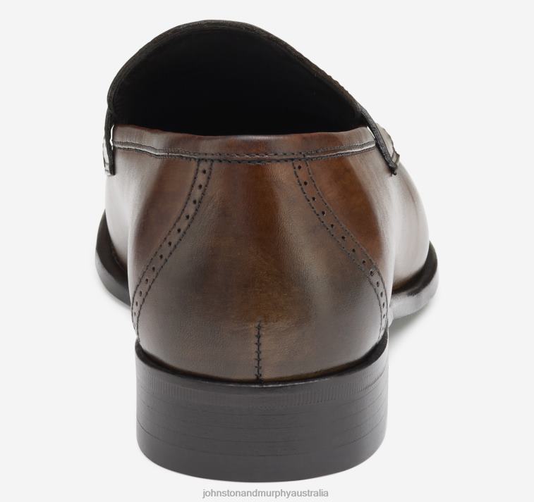 Shoes Brown Italian Calfskin XB6RX348 Johnston & Murphy Men Ellsworth Penny - Image 3