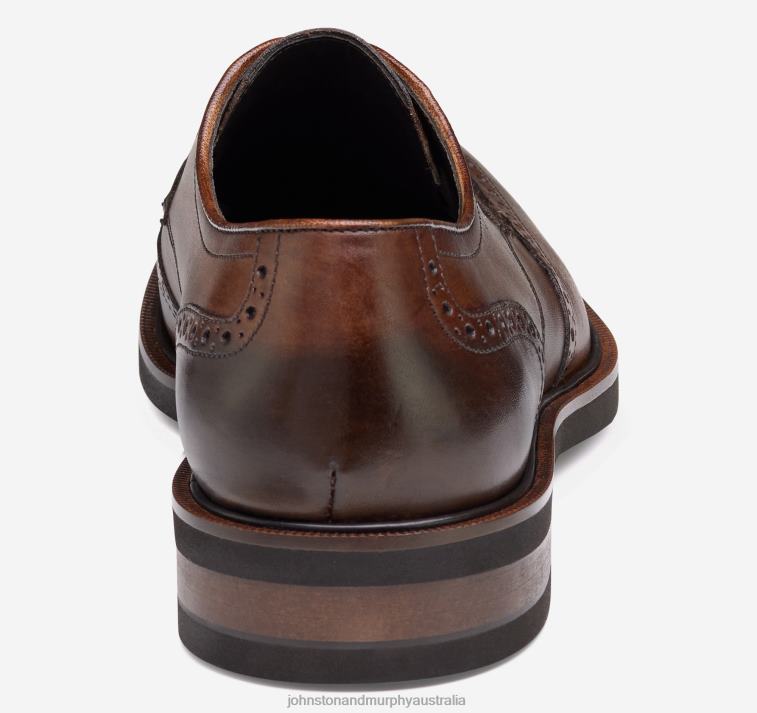 Shoes Brown Italian Calfskin XB6RX360 Johnston & Murphy Men Hartley Wingtip - Image 3