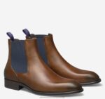 Shoes Brown Italian Calfskin XB6RX381 Johnston & Murphy Men Ellsworth Chelsea Boot