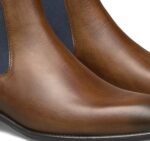 Shoes Brown Italian Calfskin XB6RX381 Johnston & Murphy Men Ellsworth Chelsea Boot - Image 5