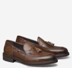 Shoes Brown Italian Calfskin XB6RX385 Johnston & Murphy Men Hartley Tassel