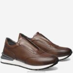 Shoes Brown Italian Calfskin XB6RX388 Johnston & Murphy Men Briggs Laceless Jogger