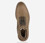 Shoes Brown Oiled Full Grain/Shearling XB6RX384 Johnston & Murphy Men Barrett Plain Toe Shearling Boot - Image 2