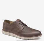 Shoes Brown Oiled Full Grain XB6RX228 Johnston & Murphy Men Holden Embossed Wingtip