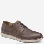 Shoes Brown Oiled Full Grain XB6RX228 Johnston & Murphy Men Holden Embossed Wingtip