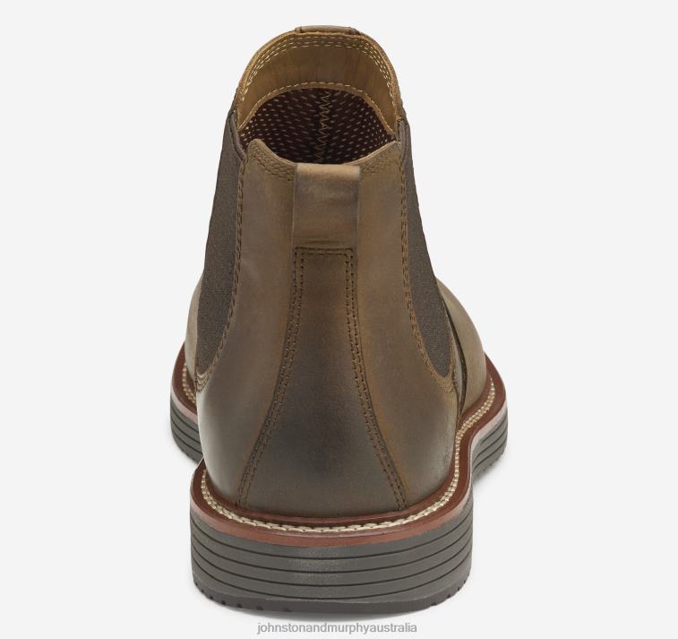 Shoes Brown Oiled Full Grain XB6RX292 Johnston & Murphy Men Upton Chelsea Boot - Image 3