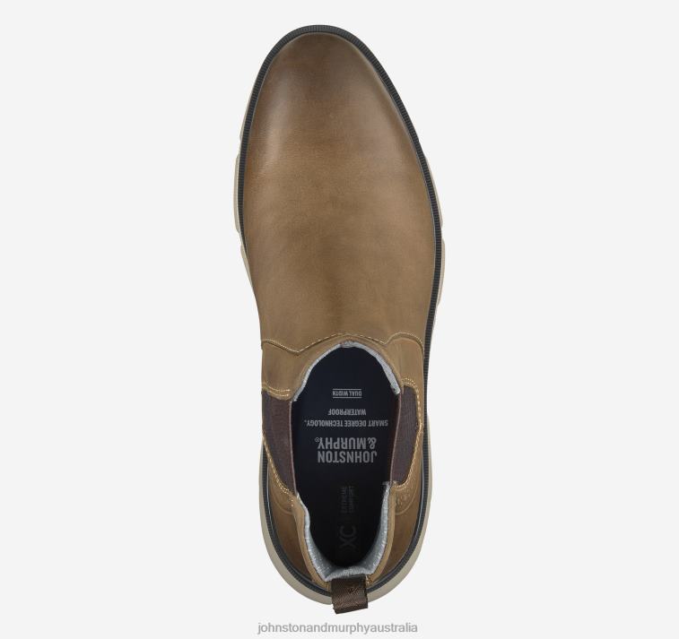 Shoes Brown Oiled Full Grain XB6RX338 Johnston & Murphy Men XC4 Tanner Chelsea Boot - Image 2