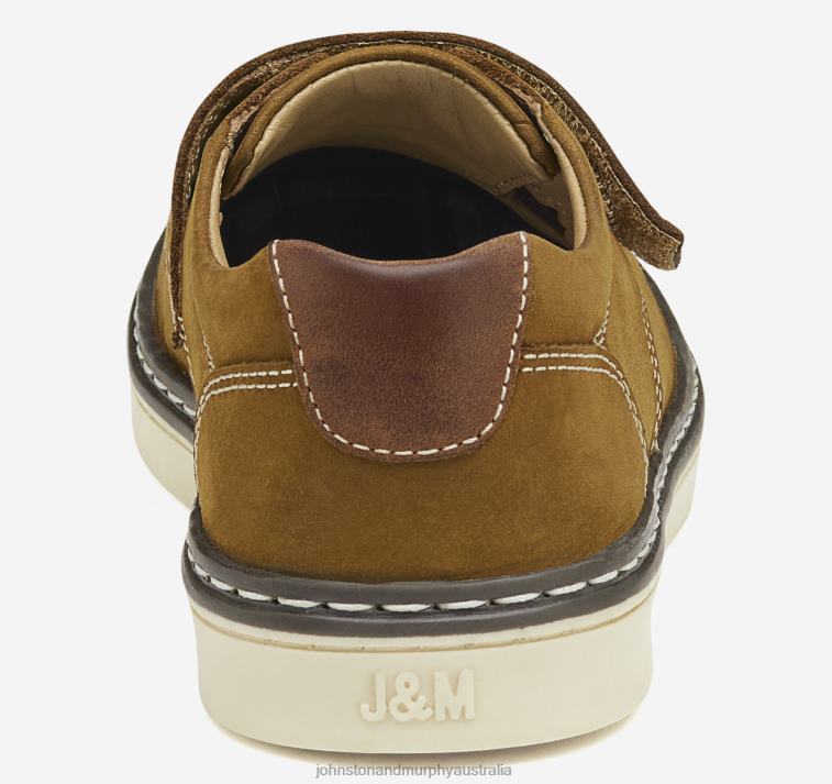 Shoes Brown Oiled Nubuck XB6RX1345 Johnston & Murphy Boy Little Kid McGuffey Slip-On - Image 3