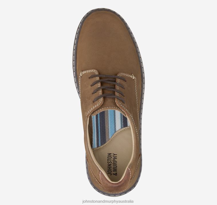 Shoes Brown Oiled Nubuck XB6RX1362 Johnston & Murphy Boy Big Kid McGuffey Plain Toe - Image 2