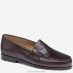 Shoes Burgundy Brush-Off Leather XB6RX163 Johnston & Murphy Men Hayes Penny