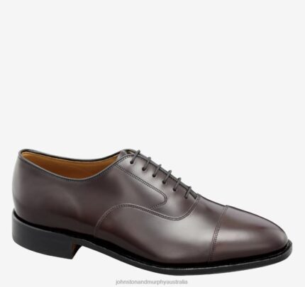 Shoes Burgundy Calfskin XB6RX315 Johnston & Murphy Men Melton Cap Toe