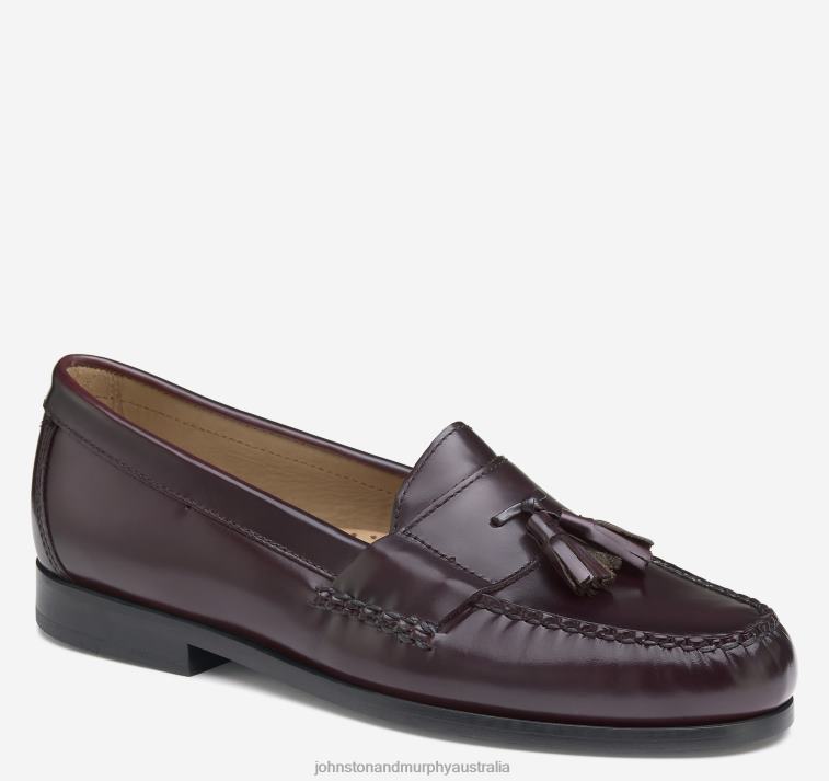 shoes_burgundy_full_grain_xb6rx189_johnston_murphy_men_hayes_tassel.jpg Shoes Burgundy Full Grain XB6RX189 Johnston & Murphy Men Hayes Tassel - Image 1