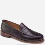 Shoes Burgundy Full Grain XB6RX340 Johnston & Murphy Men Halstead Penny