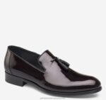 Shoes Burgundy Italian Textured Patent XB6RX366 Johnston & Murphy Men Highland Tassel Slip-On - Image 4