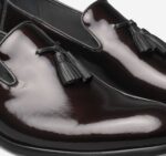 Shoes Burgundy Italian Textured Patent XB6RX366 Johnston & Murphy Men Highland Tassel Slip-On - Image 5